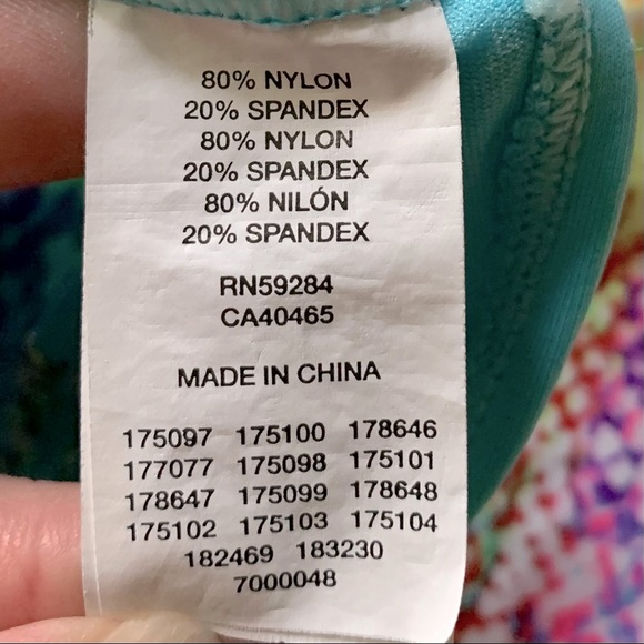 1989 Place Bright Multi Colour Tankini, size 10/12 girls - Picture 3 of 5